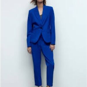 Women's Blue Blazer and Pants Set